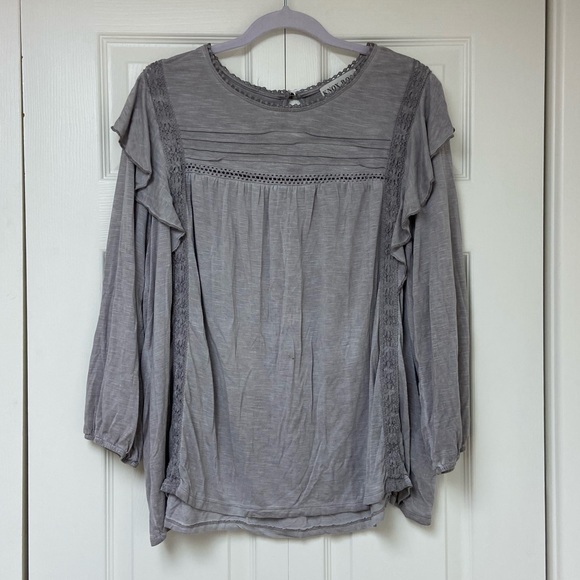 Knox Rose Tops - Knox Rose 3/4 sleeve ruffle top